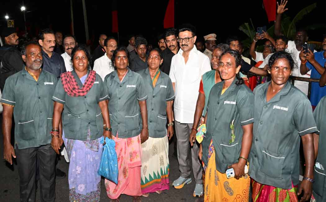 CM MK Stalin gets a rousing welcome