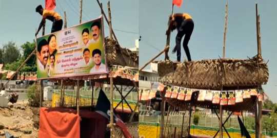 Group fight in opening of Neer Mor Pandal; AIADMK reports alternately