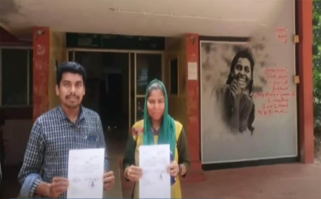 Congratulations to the couple who got the certificate without any caste or religion!
