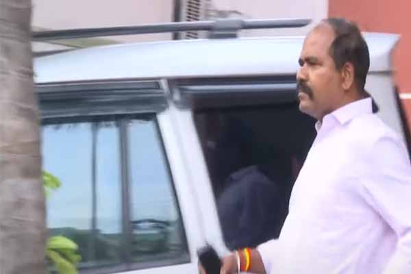 Suspended ADGP Jayaram left in his car after the police investigation was over