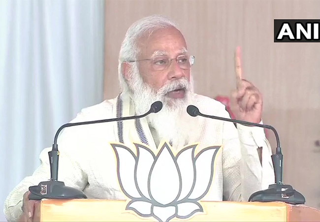 pm narendra modi election campaign at madura