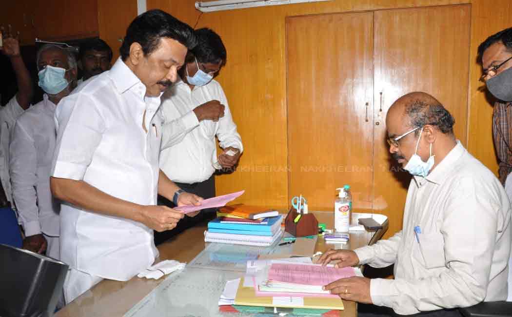 MK Stalin filed the nomination for Kolathur