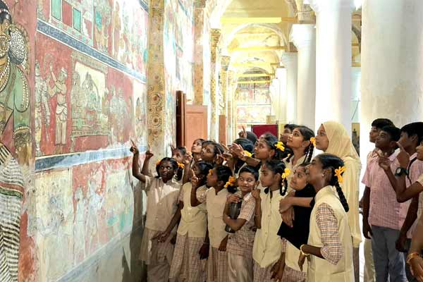 Paintings that have been preserved in the Sethupathy Palace for 350 years
