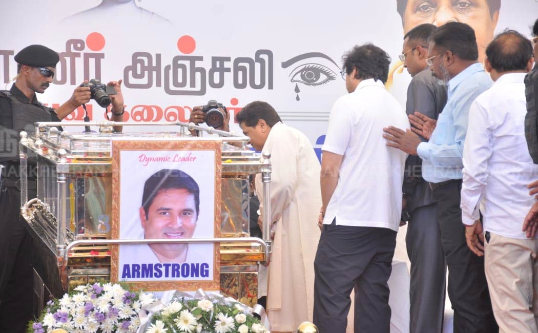 Bahujan Samaj Party chief Mayawati pays homage to Armstrong's (Pictures)