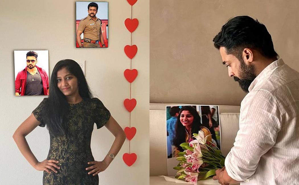 suriya condolences to his fan