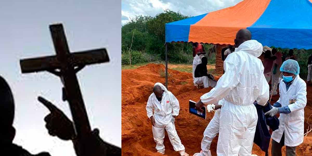 People starved to loss their live ; Exhumation of 90 bodies