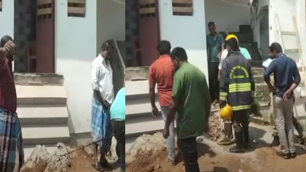 A house is built with a jaggi; accident