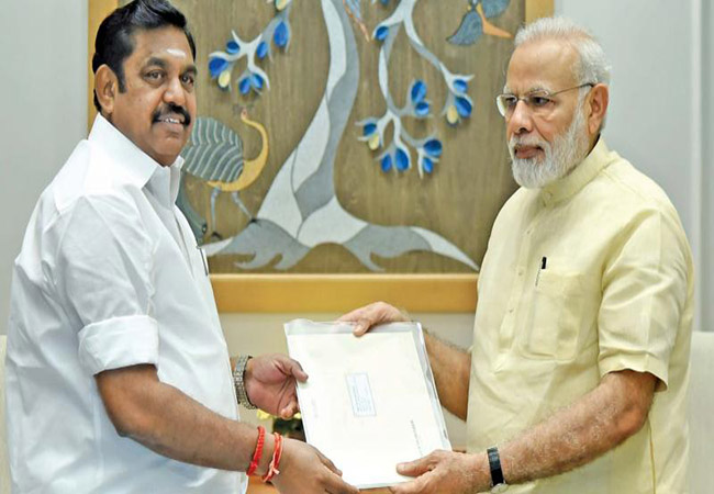 tamilnadu cm edappadi palanisamy request to pm narendra modi