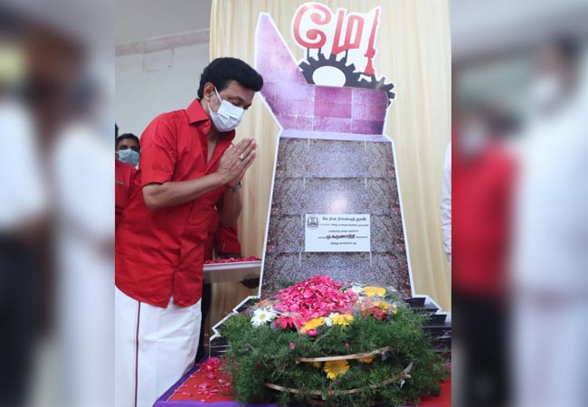 LaboursDay chennai anna arivalayam mk stalin