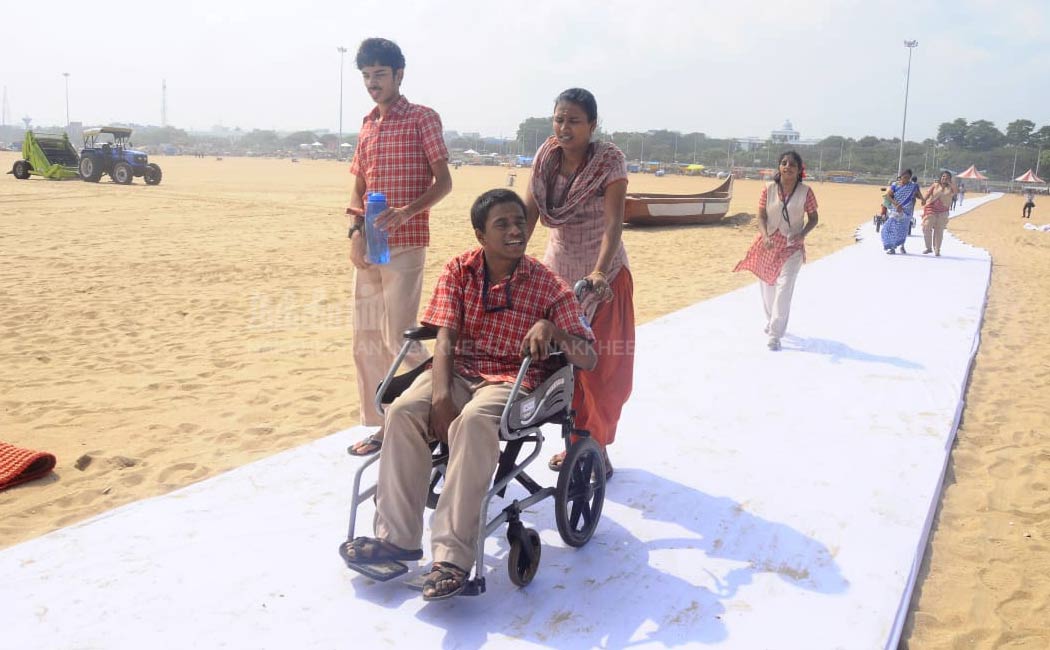 Special arrangements made at Marina Beach for the differently abled
