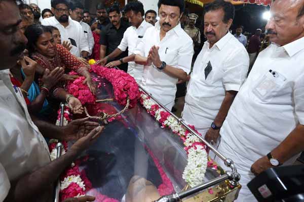 Late MLA pugazhendhi Tribute to CM MK Stalin