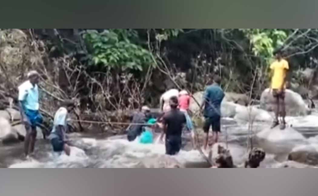 flash floods; The people of the mountain village acted astutely