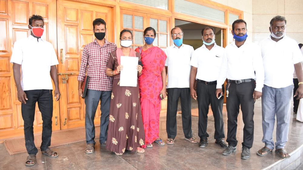 The pregnant wife of the person who died in the NLC accident complained to the Collector!