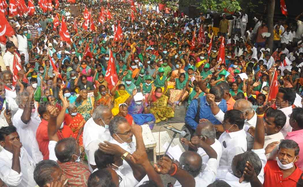 workers involved in the demonstration