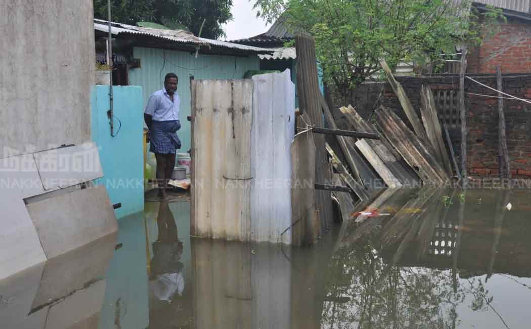 Rain water seeps into houses due to continuous heavy rain