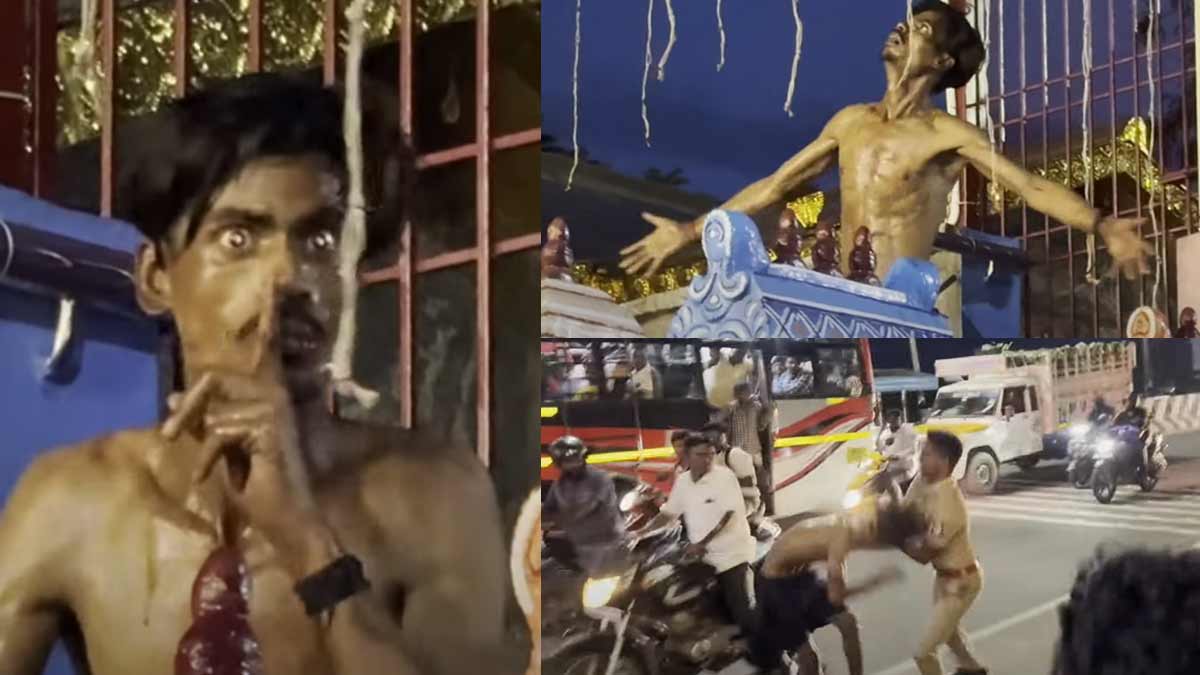Police lose patience after drunken man climbs onto temple