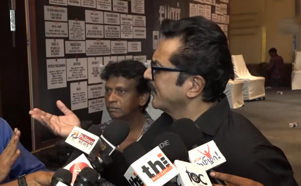 sarathkumar press meet heated conversation