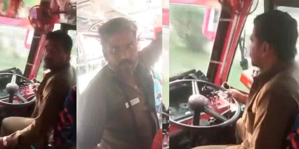 "Don't you have patience or don't you know how to drive a bus?" - A college student scolded a private bus driver