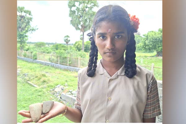 8000-year-old neolithic hand axe found in search of government school girl