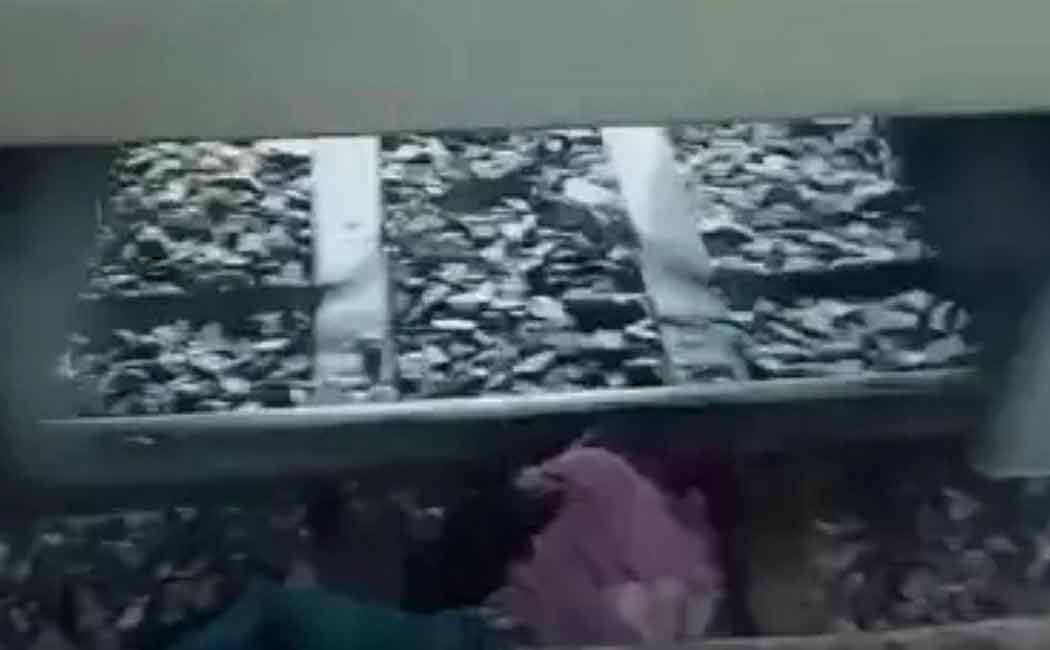 The young man went down to fetch water; Caught on the rail, fingers severed