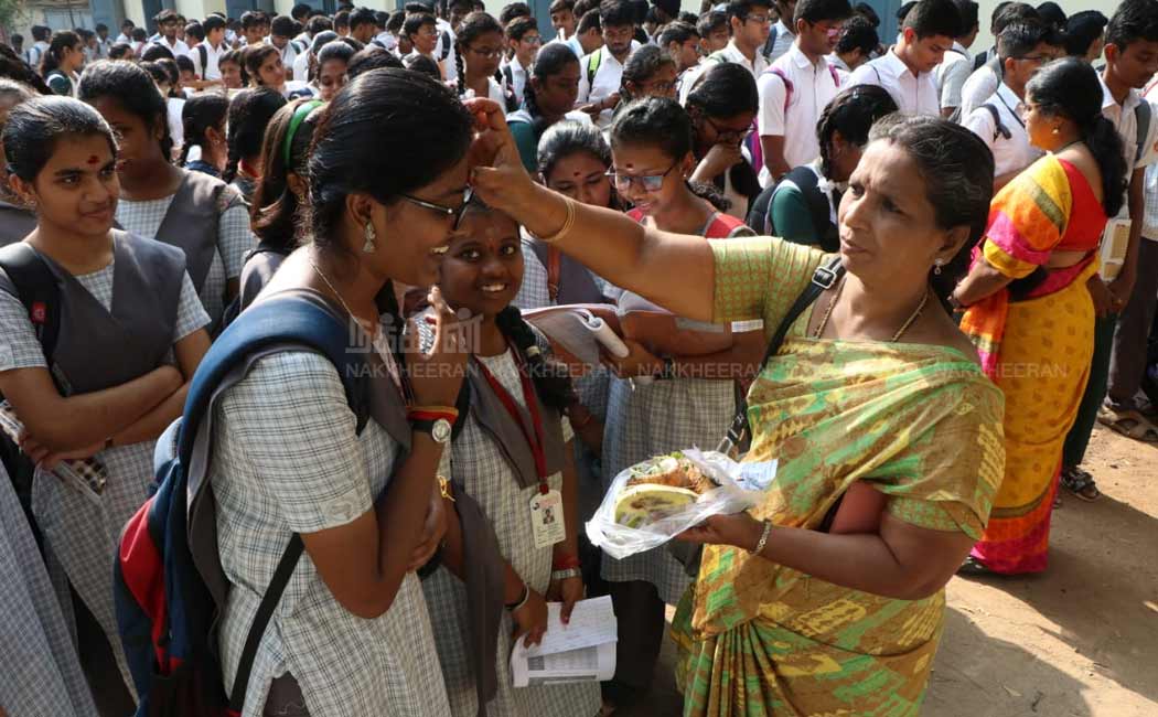 Students went to exam hall with teachers blessing