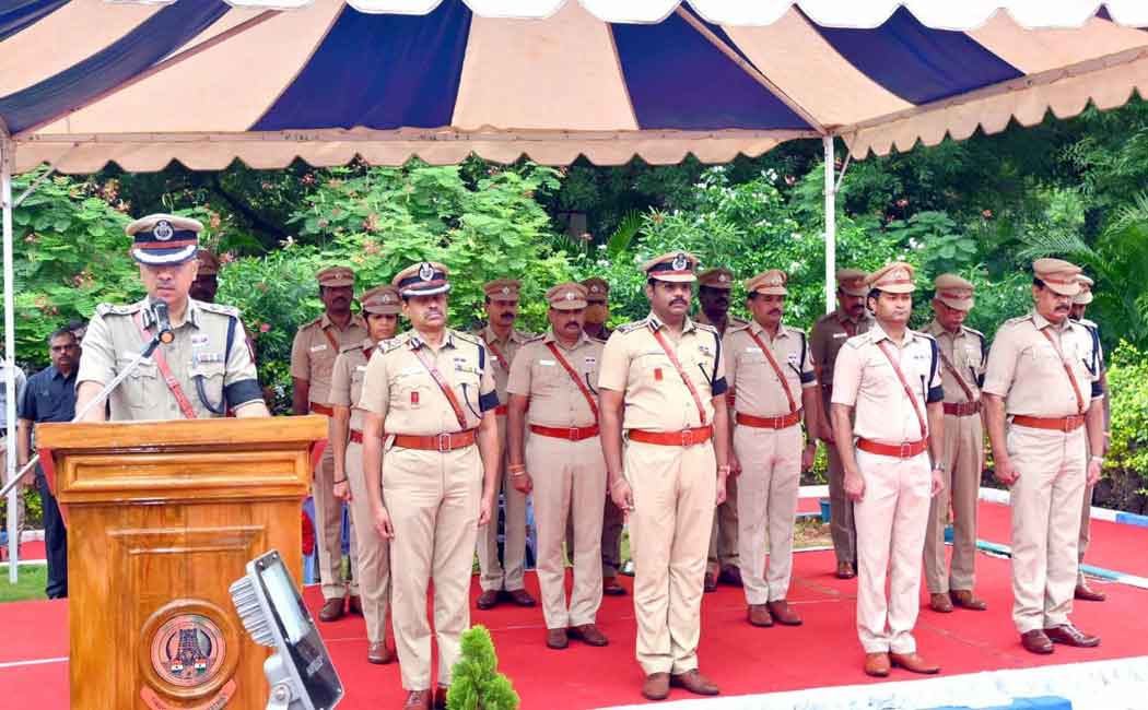 memorial tribute was paid police Trichy