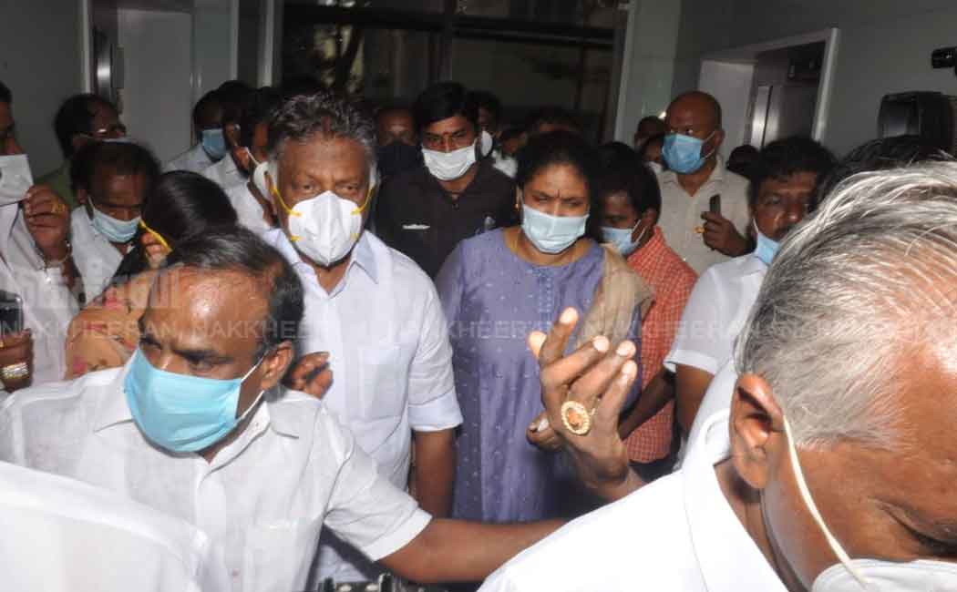 Party leaders and movie celebrities pay homage to OPS wife