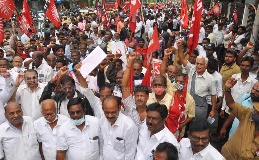 Trade unions condemn BJP government