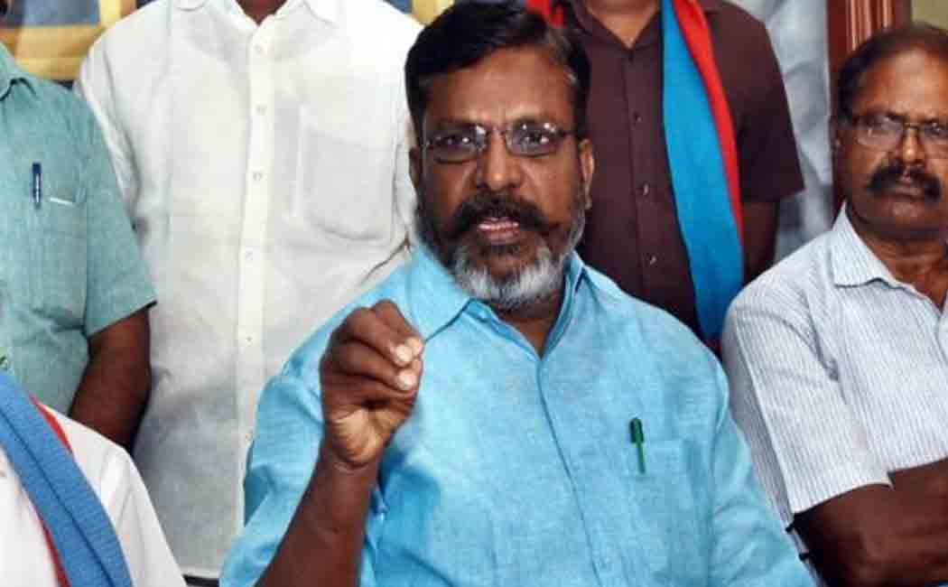 Thirumavalavan protest against BJP