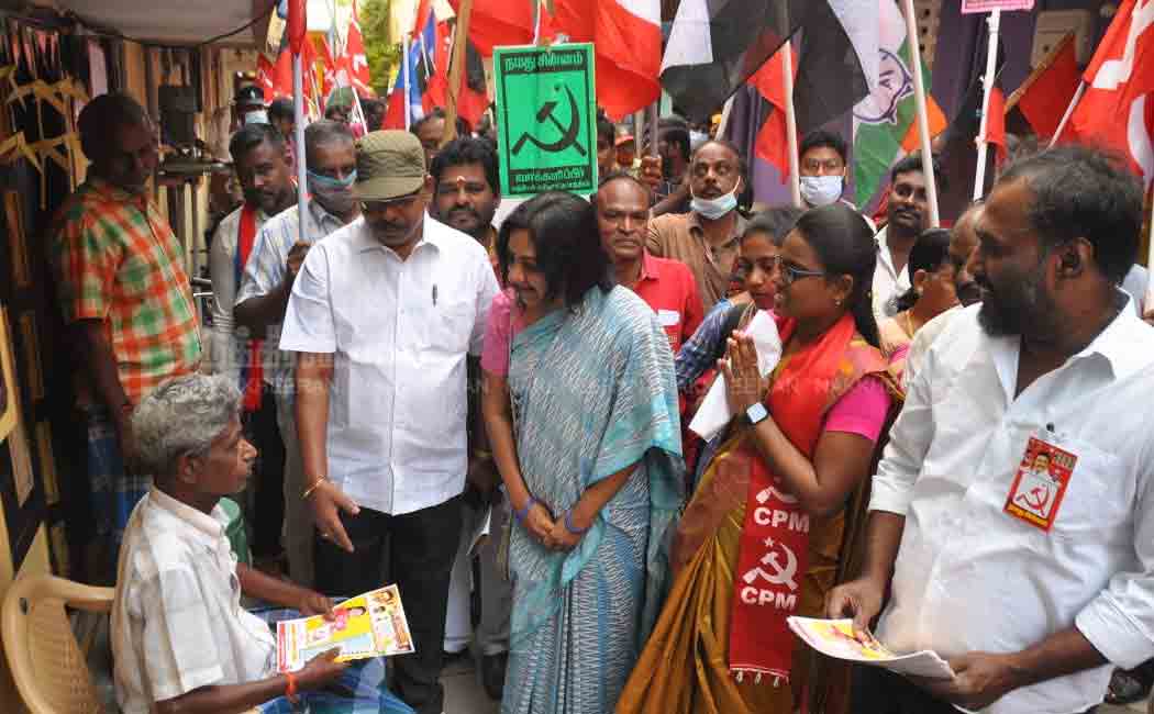C.P.I.M. Rohini collects votes for candidate