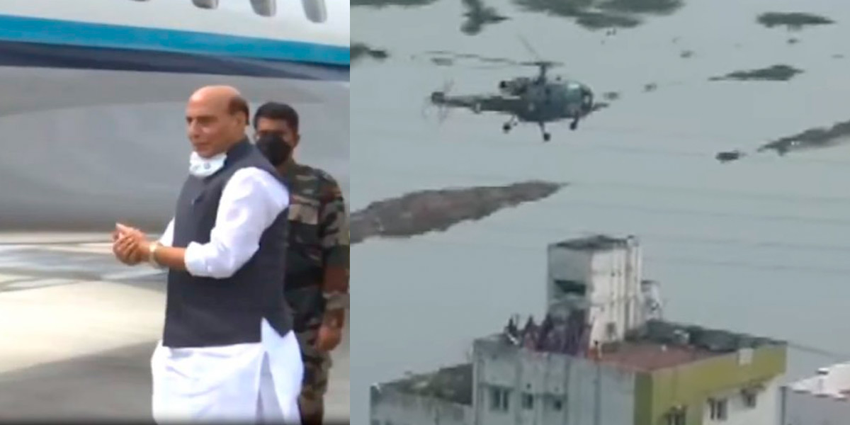 Rajnath Singh who arrived in Chennai; 450 crore announcement for Tamil Nadu