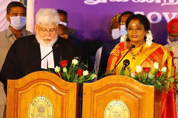 "The majority of the Congress government will be decided by law .." Puducherry Governor Tamilisai