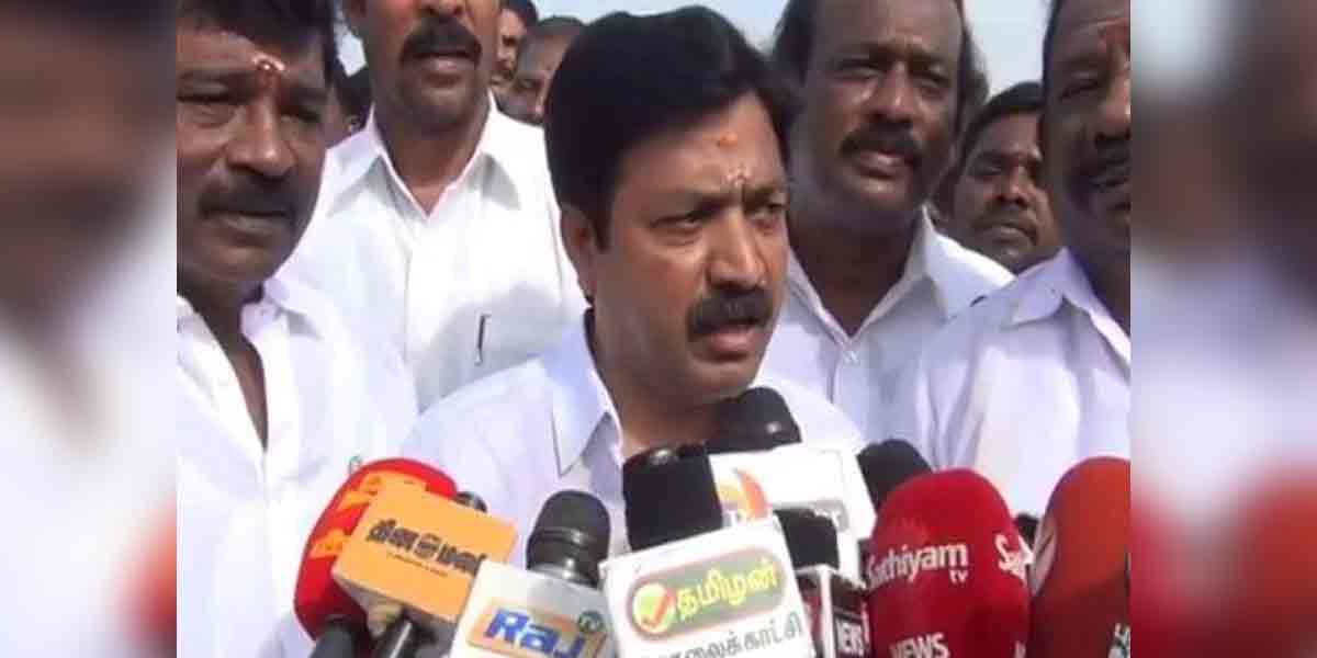 admk minister cv sanmugam press meet