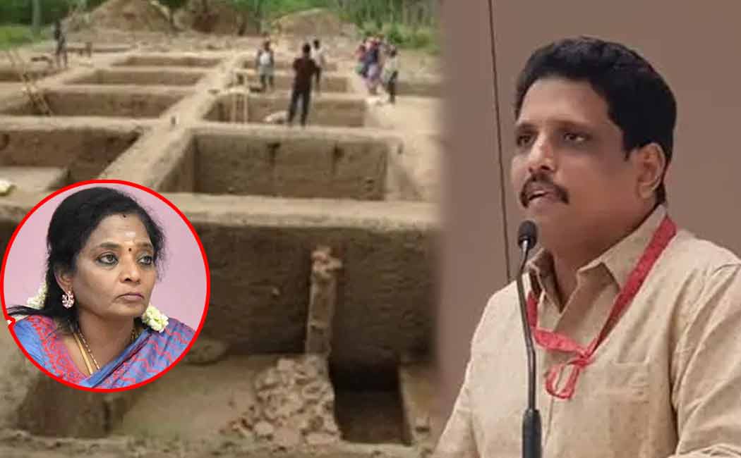 Su. Venkatesan MP questions Tamilisai regarding Keezhadi excavations