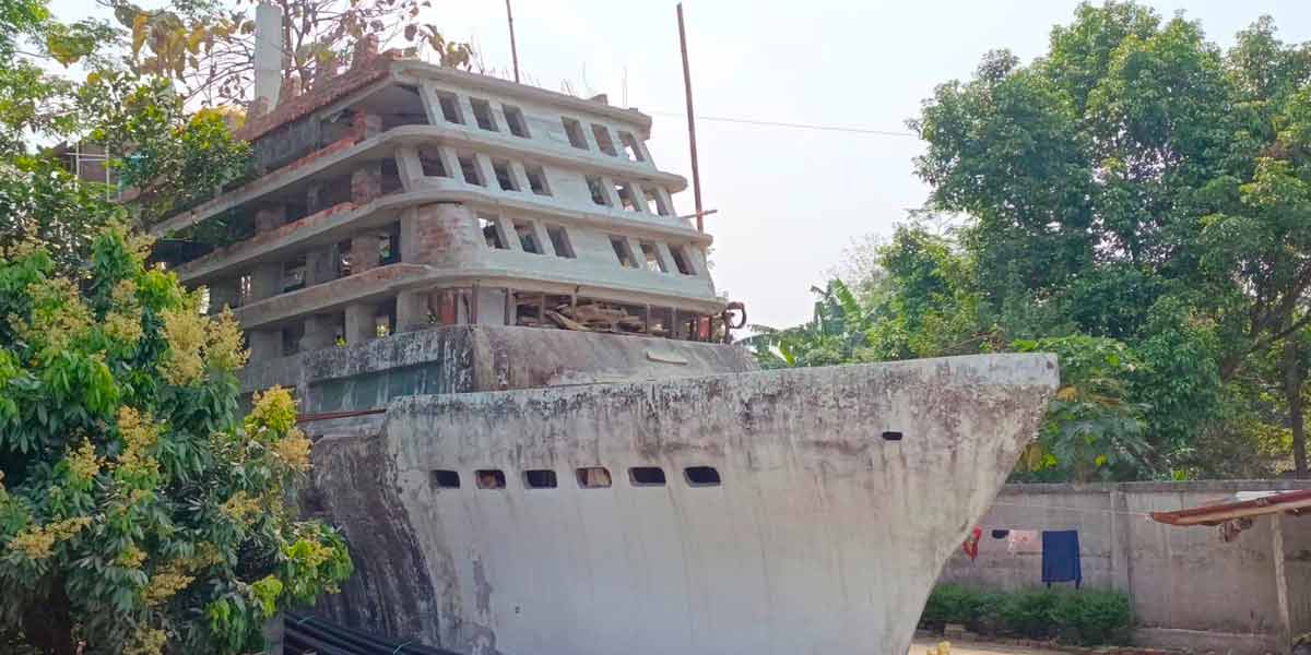 A husband who builds a Titanic house for his wife
