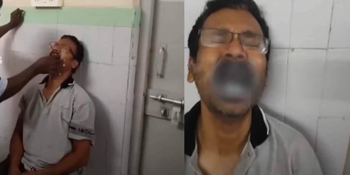 The husband tried to kiss her to stop the fight; The wife who bit her tongue and spit it out