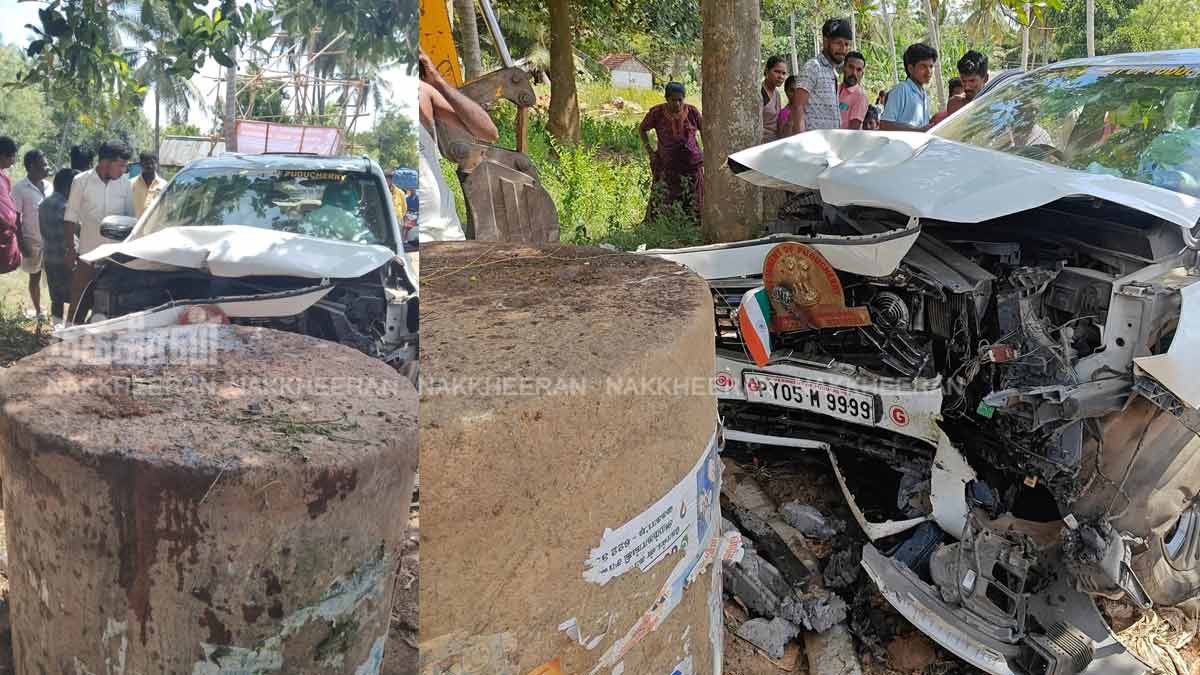 Puducherry Agriculture Minister car accident