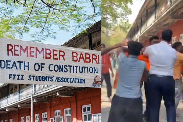 pune ftii campus beaten by right wing parties regards ramar issue