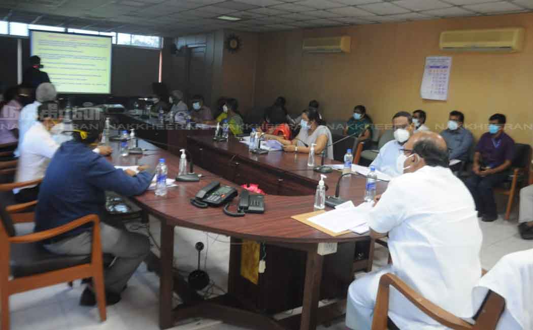 Minister anbarasan held a review meeting on the projects