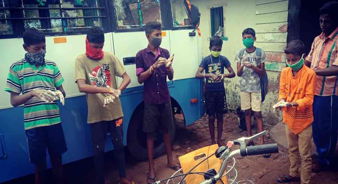 The teacher who goes to the homes of government school students and teaches them
