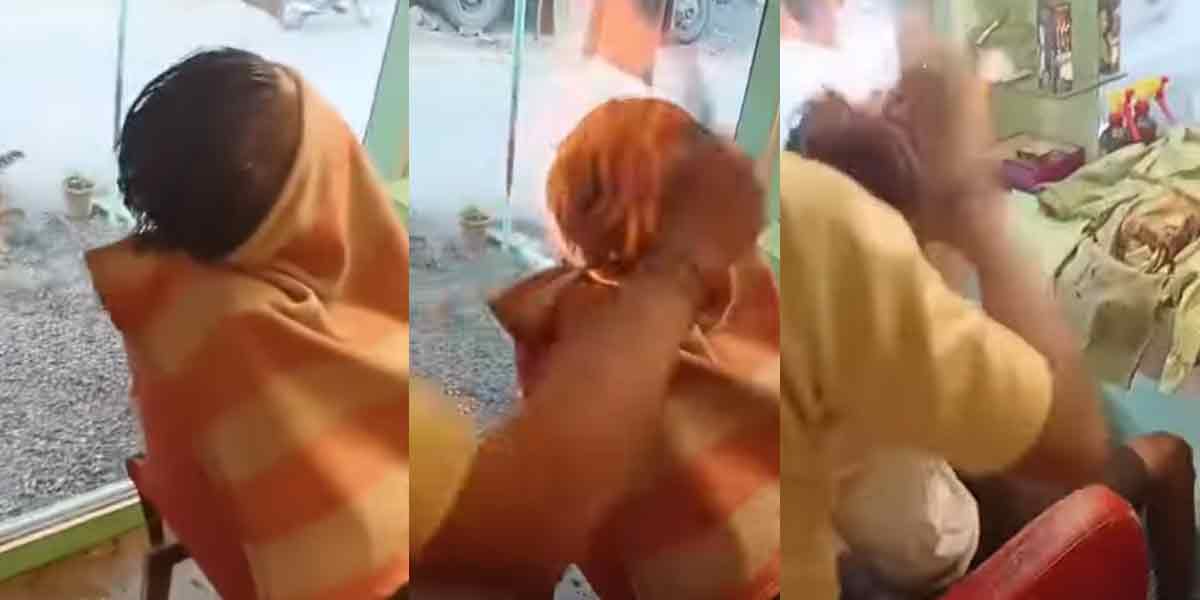 'Fire hair cut' that tried to take life - Shocking video released