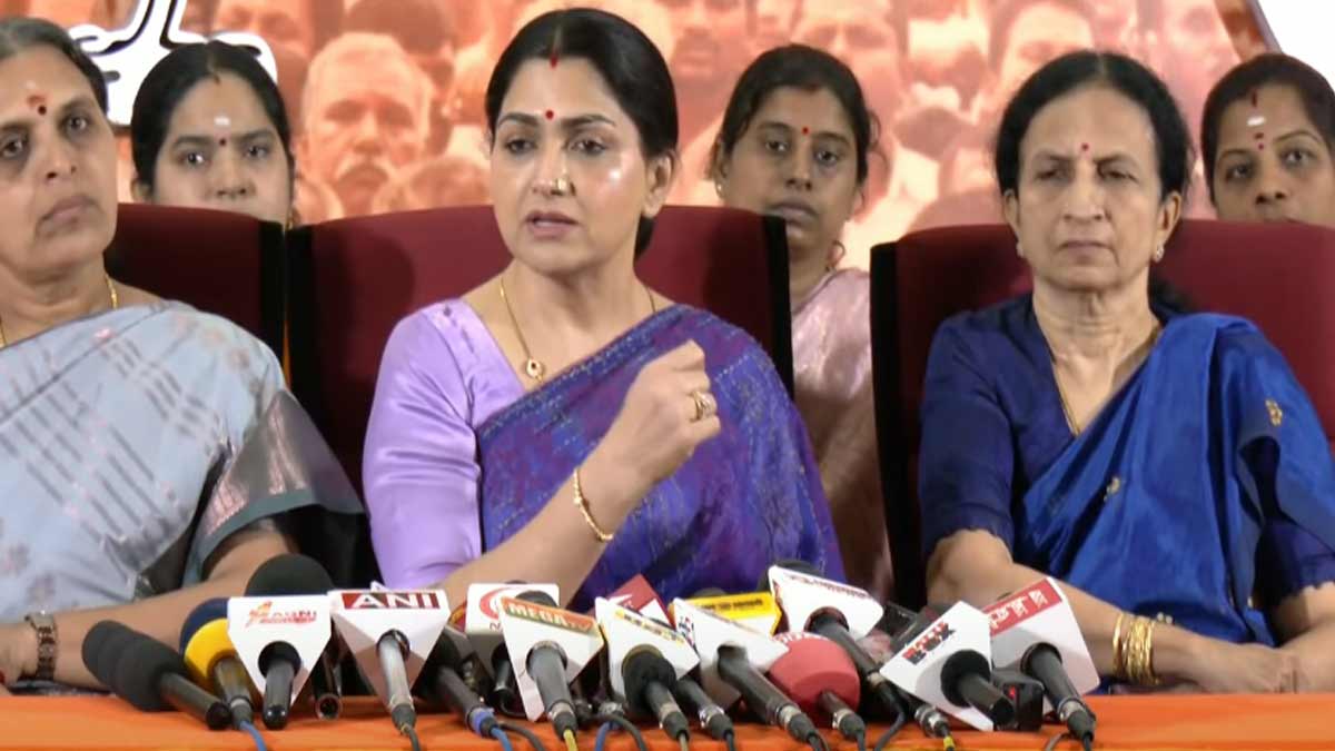 "Where is Kanimozhi and the DMK women's team?" - Khushbu asked
