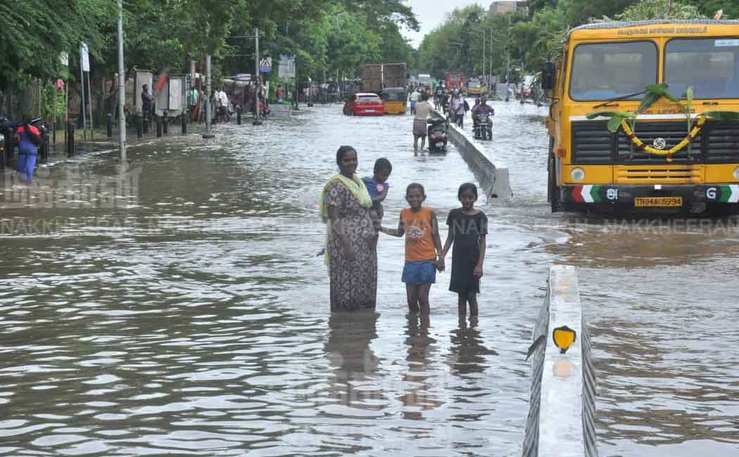 Heavy rain in Chennai Rainwater surrounding the residences (pictures)