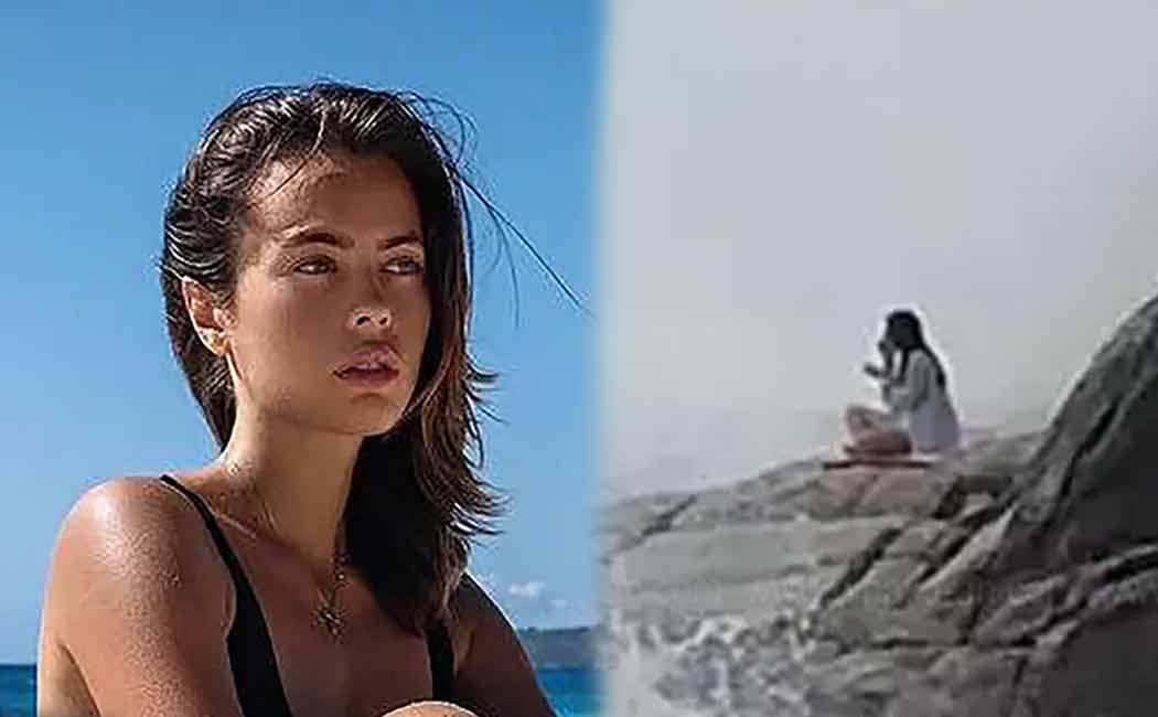Actress lost away by waves while practicing yoga on the beach