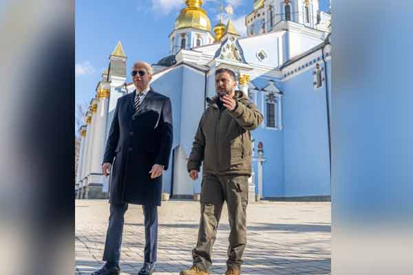 american president joe biden travelled in ukraine
