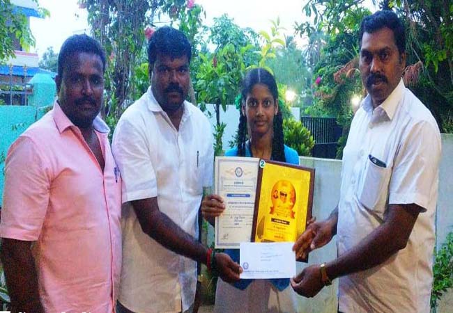 Schoolgirl who donated the prize money for the essay competition to renovate the pool