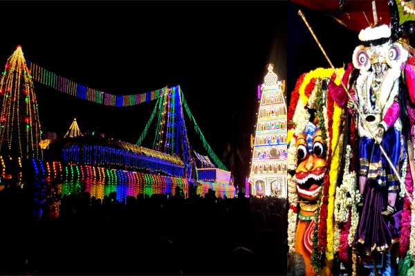 Kurutholai Festival after 12 years Bright colorful lantern decorations
