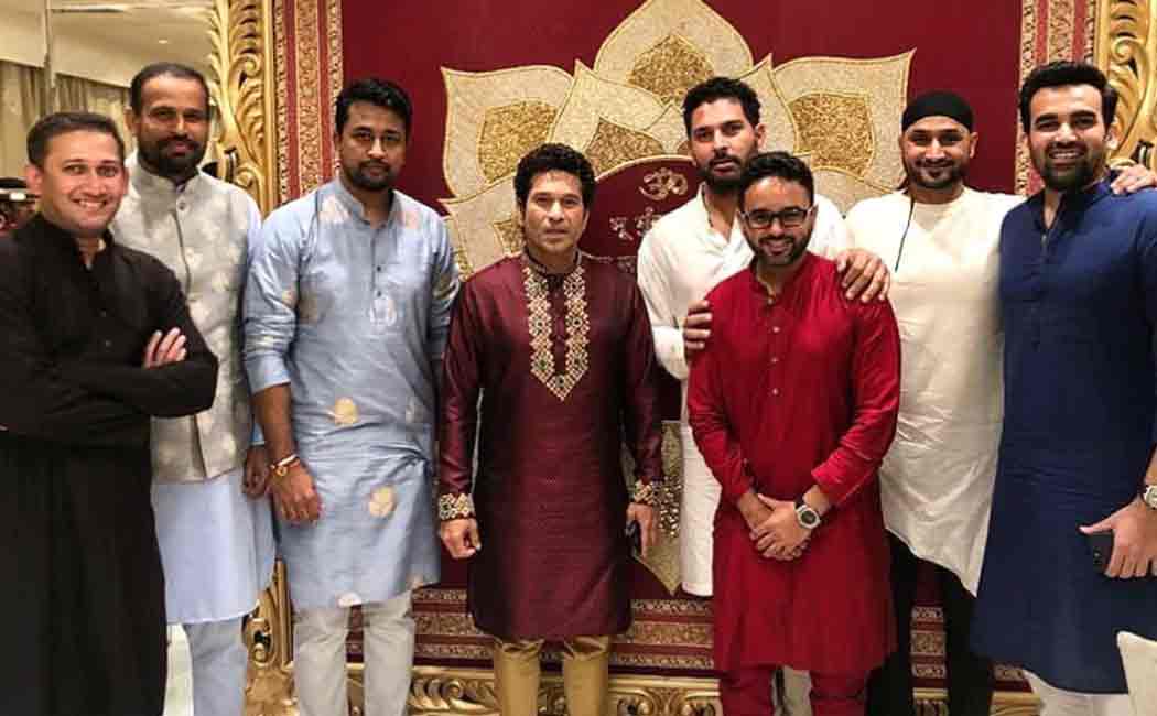 sachins ganesh chathurthi celebration at ambani house