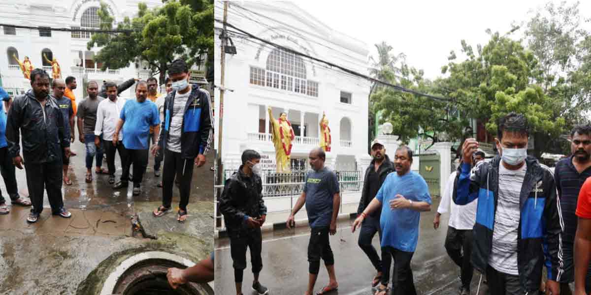 AIADMK head office stagnant rainwater... Udayanidhi inspect