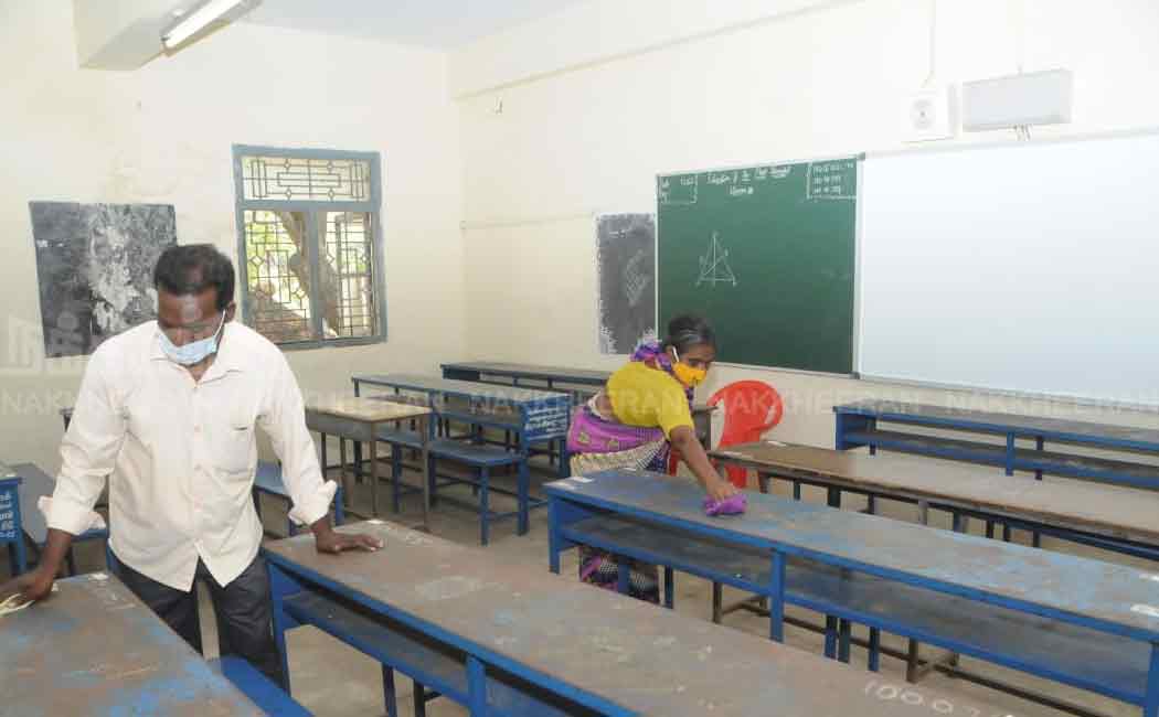 Staff involved in cleaning schools and colleges